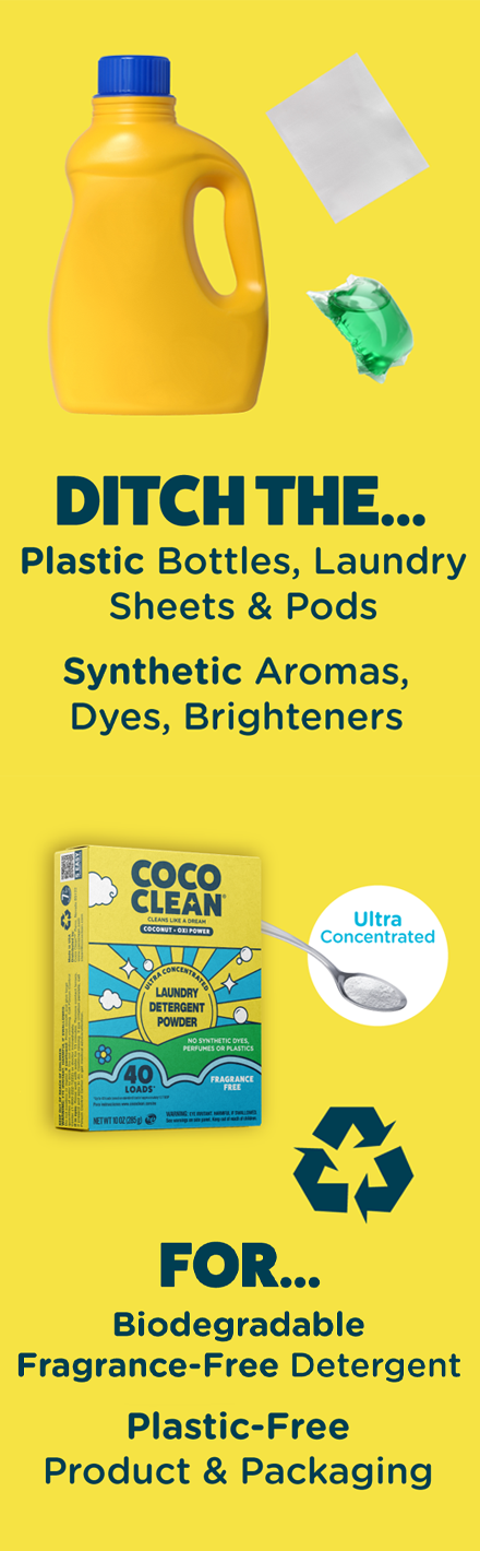 Fragrance-Free, Plastic-Free Laundry Detergent Powder |Coco Clean